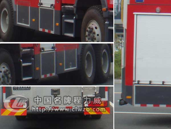 斯太爾后雙橋泡沫消防車